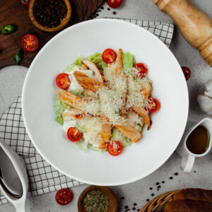 caesar salad with fried chicken 1